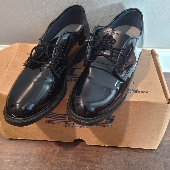 Womens CAPPS US Military High Gloss Dress Oxford Shoes Air Light Uniform Size 8M - Picture 1 of 12